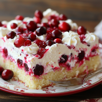 Cranberry Poke Cake Recipe