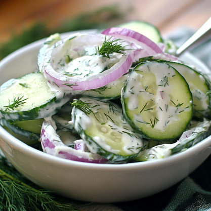 Creamy Cucumber Salad Recipe