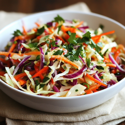 Cabbage Crunch Salad with Cider Vinaigrette