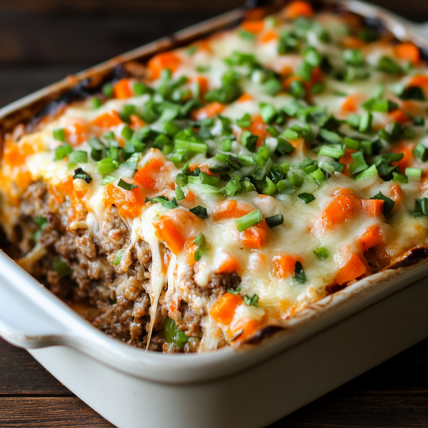 Cheesy Loaded Meatloaf Casserole with Vegetables: A Hearty One-Dish Wonder