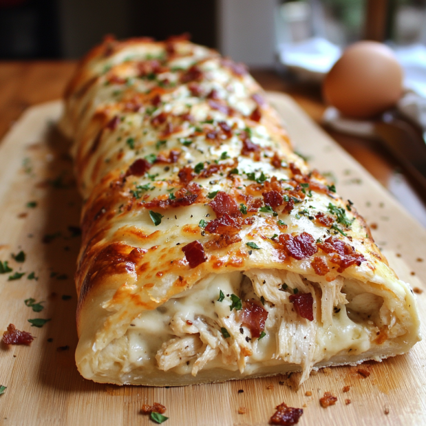 Chicken Bacon Ranch Stromboli – Naomi’s Recipes