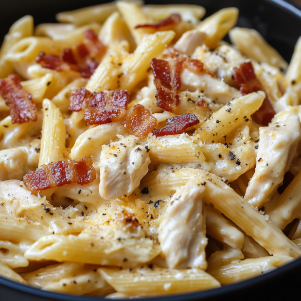 Creamy Chicken Bacon Ranch Pasta – Easy Family Recipe