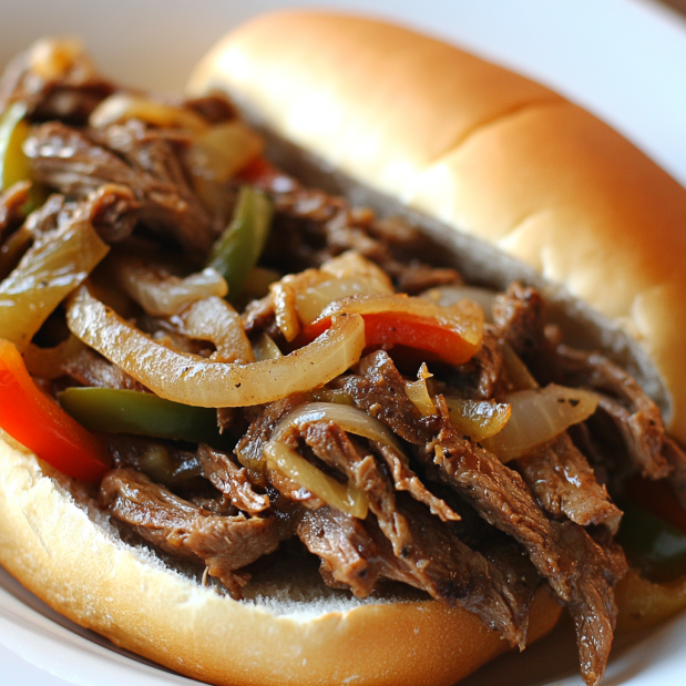 Easy Crockpot Philly Cheesesteak