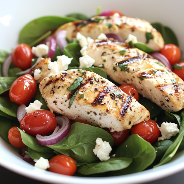 Fresh Spinach Chicken Salad