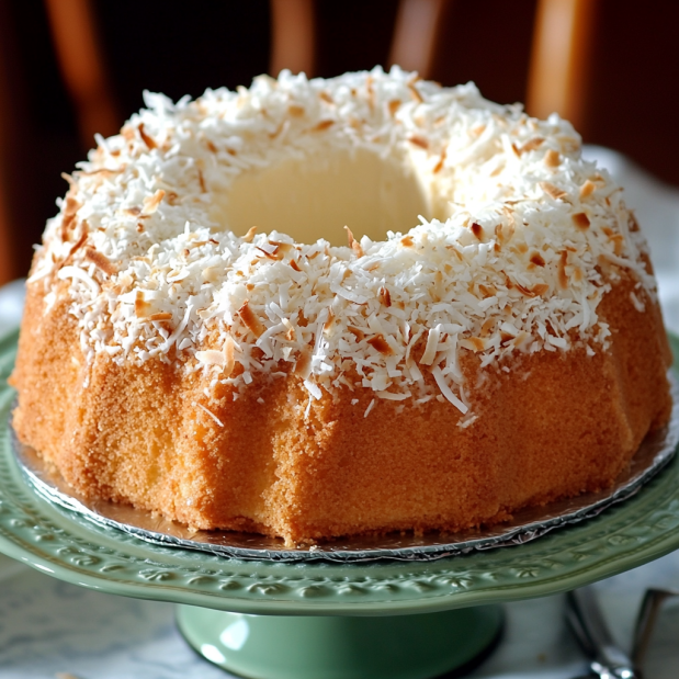 Homemade Coconut Cream Cheese Pound Cake Recipe