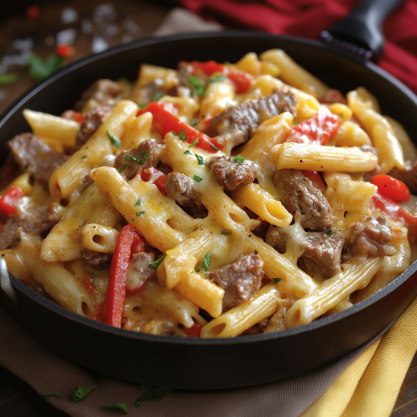 Philly Cheese Steak Pasta