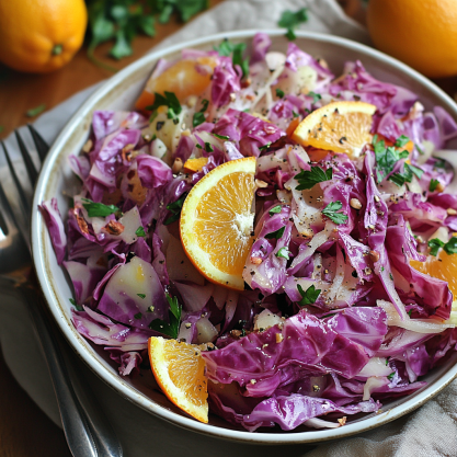 Roasted Cabbage Salad with Citrus Vinaigrette