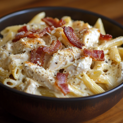 Creamy Chicken Bacon Ranch Pasta Recipe