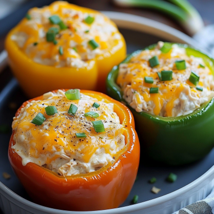 Creamy Chicken Stuffed Peppers Recipe