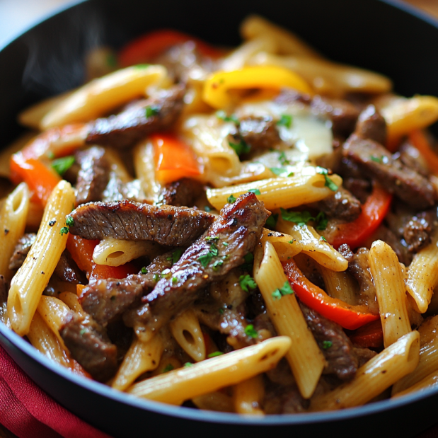 Delicious Philly Cheese Steak Pasta Recipe for Family Dinners