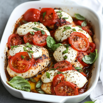 Easy Baked Caprese Chicken Recipe