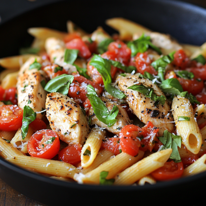 Easy Bruschetta Chicken Pasta Recipe