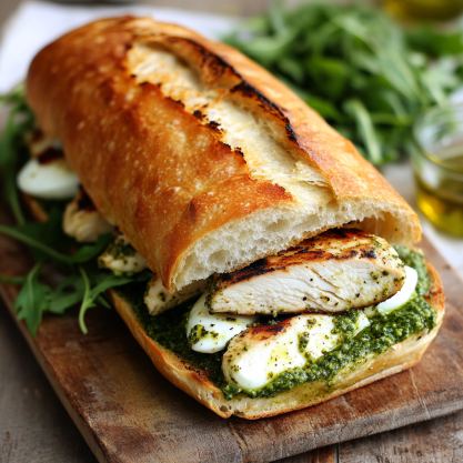 Easy Chicken Pesto Ciabatta Recipe