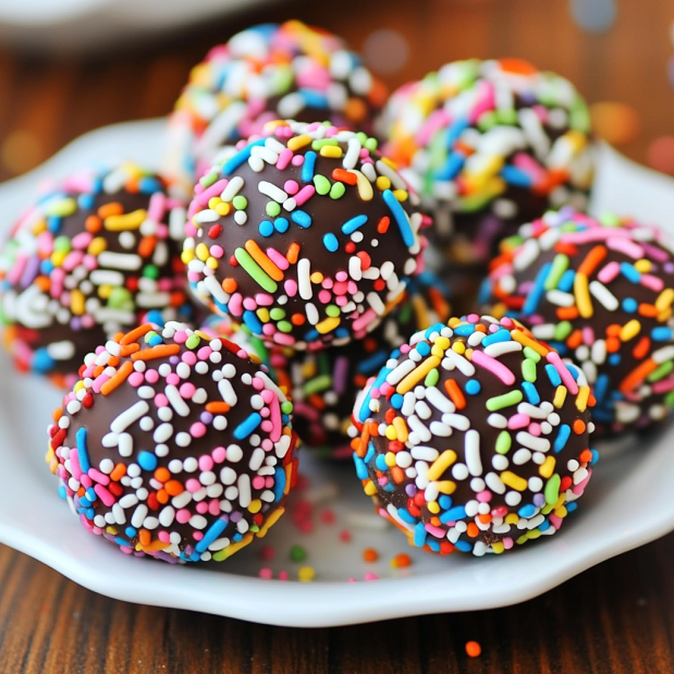 Easy Chocolate Sprinkles Truffles Recipe | 4 Steps