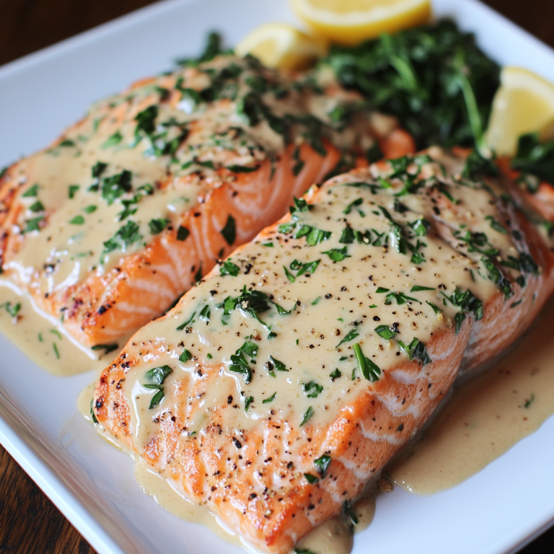 Easy Creamy Garlic Butter Salmon Recipe