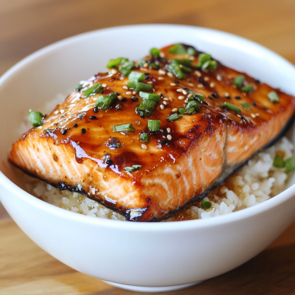 Easy Honey Glazed Salmon Bowls Recipe for Dinner