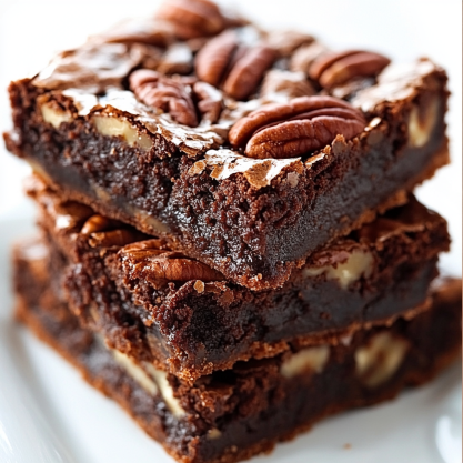 Easy Maple Pecan Brownie Bars Recipe