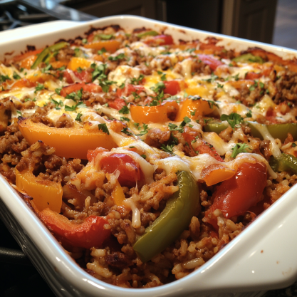 Easy Stuffed Pepper Casserole Recipe