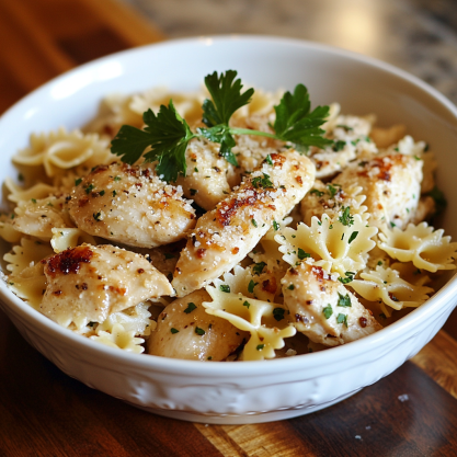 Farfalle with Chicken and Roasted Garlic Recipe