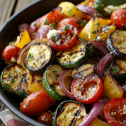 Grilled Vegetable Salad with Lemon Vinaigrette