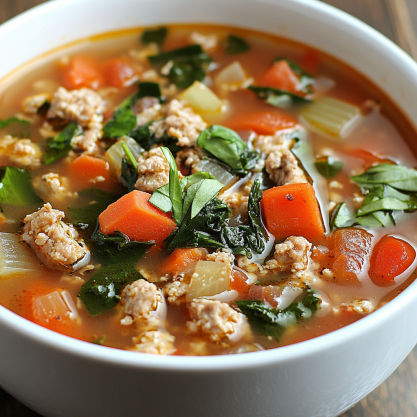 Hearty Italian Ground Turkey Soup Recipe for Dinner