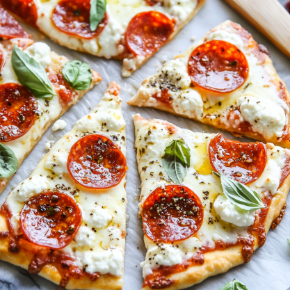 Hot Honey Pepperoni Ricotta Pizza Recipe