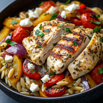 Mediterranean Chicken and Orzo Recipe