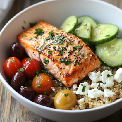 Mediterranean Salmon Bowl Recipe