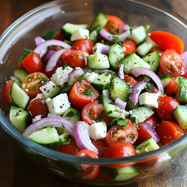 Refreshing Greek Salad Recipe | Easy Mediterranean Dish