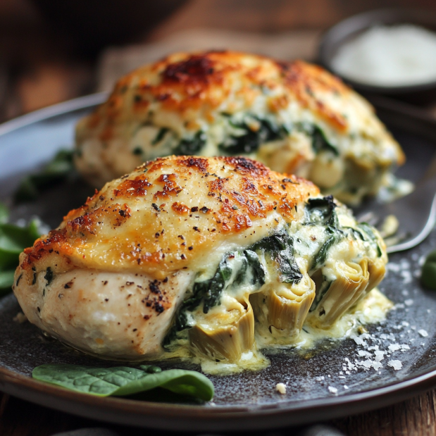 Spinach Artichoke Stuffed Chicken Breast Recipe