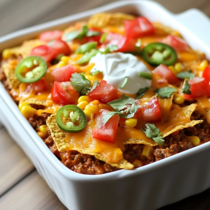 The BEST Dorito Casserole