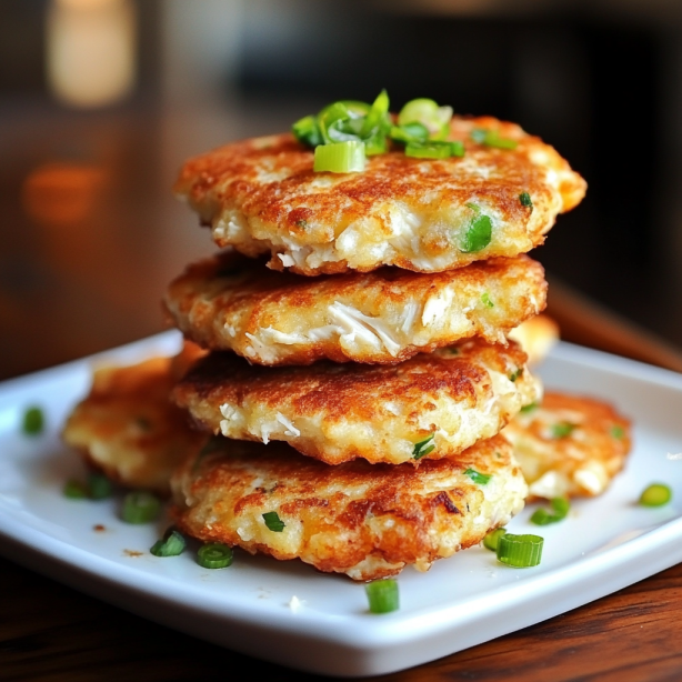 Cheesy Chicken Fritters Recipe