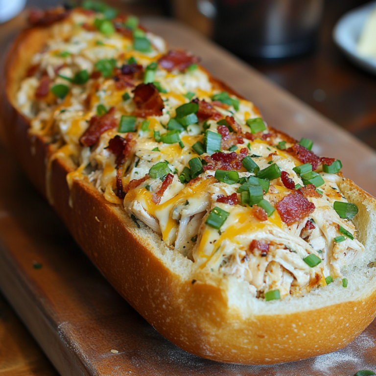 Chicken Bacon Ranch Stuffed Bread