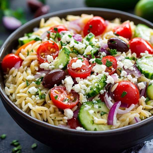 Easy Greek Orzo Salad Recipe