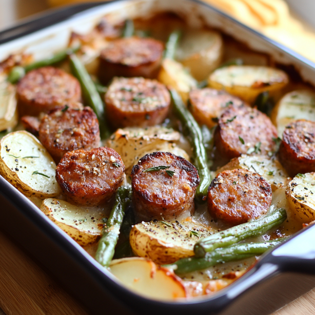 Sausage Green Bean Potato Casserole