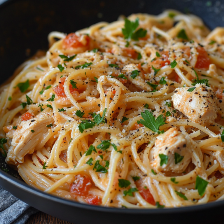 The Best Chicken Spaghetti