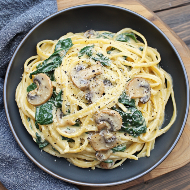 The Best Spinach Mushroom Pasta Recipe